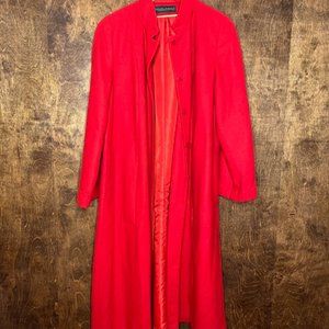 Long Red Wool Coat - Harve Benard